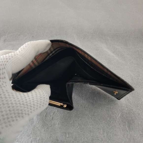 BURBERRY NOVA CHECK AUTHENTIC KISSLOCK WALLET VINTAGE - Picture 9 of 12